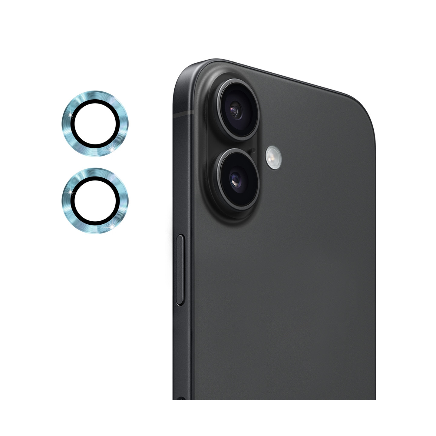 Til iPhone 17 Kamera Linsebeskytter ENKAY Hat-Prince Metalring Linsefilm