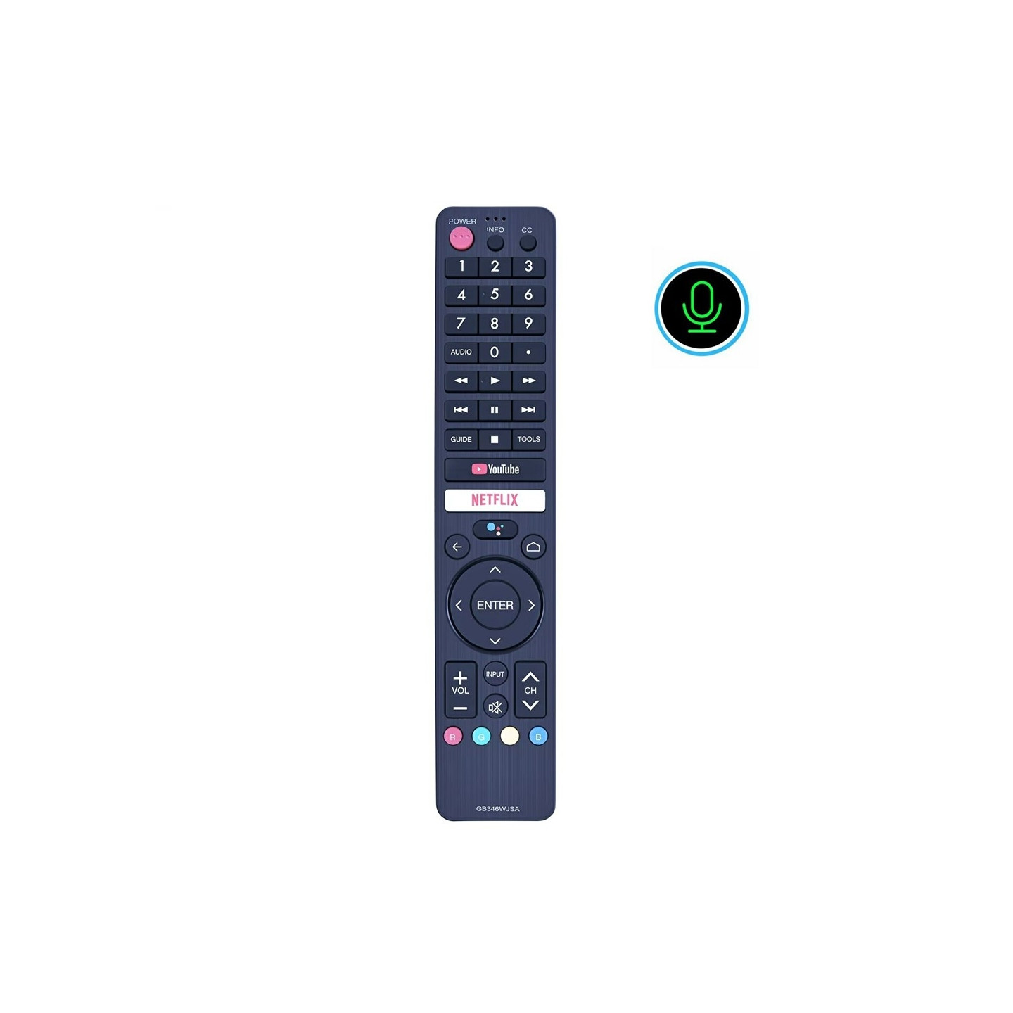 TV:n kaukosäätimen vaihto GB346WJSA-mallille Sharp TV:n äänitoiminnolle