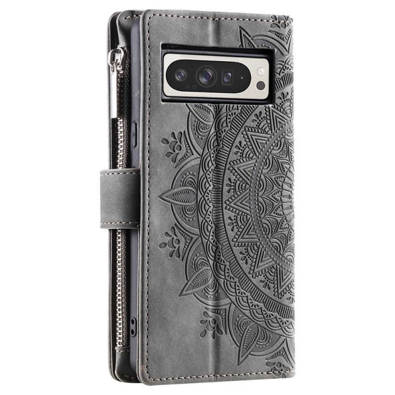For Google Pixel 10 Pro XL Wallet Case Cover Shell Mandala Flower Pattern