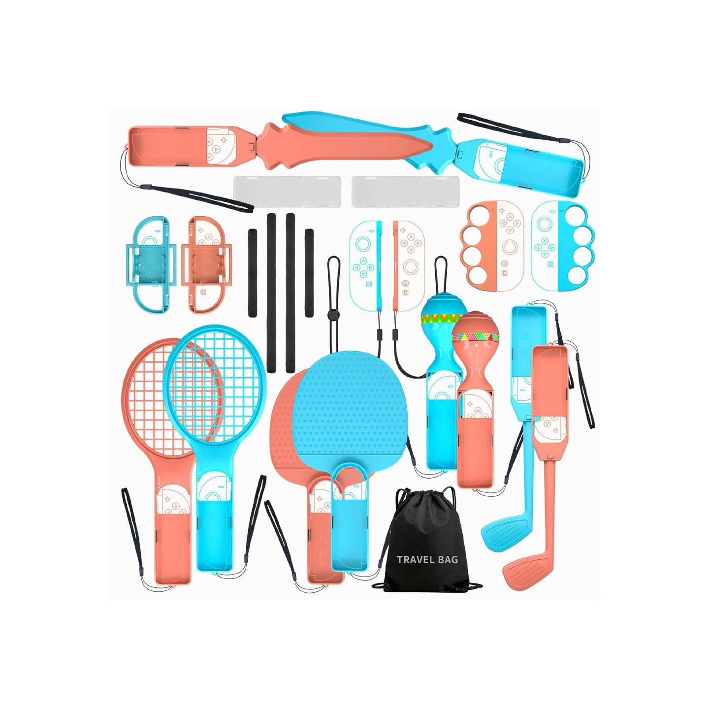 Kompatibel med Nintendo Switch 2 Joy-Con 23-i-1 Bulk Tilbehør Spil Sport