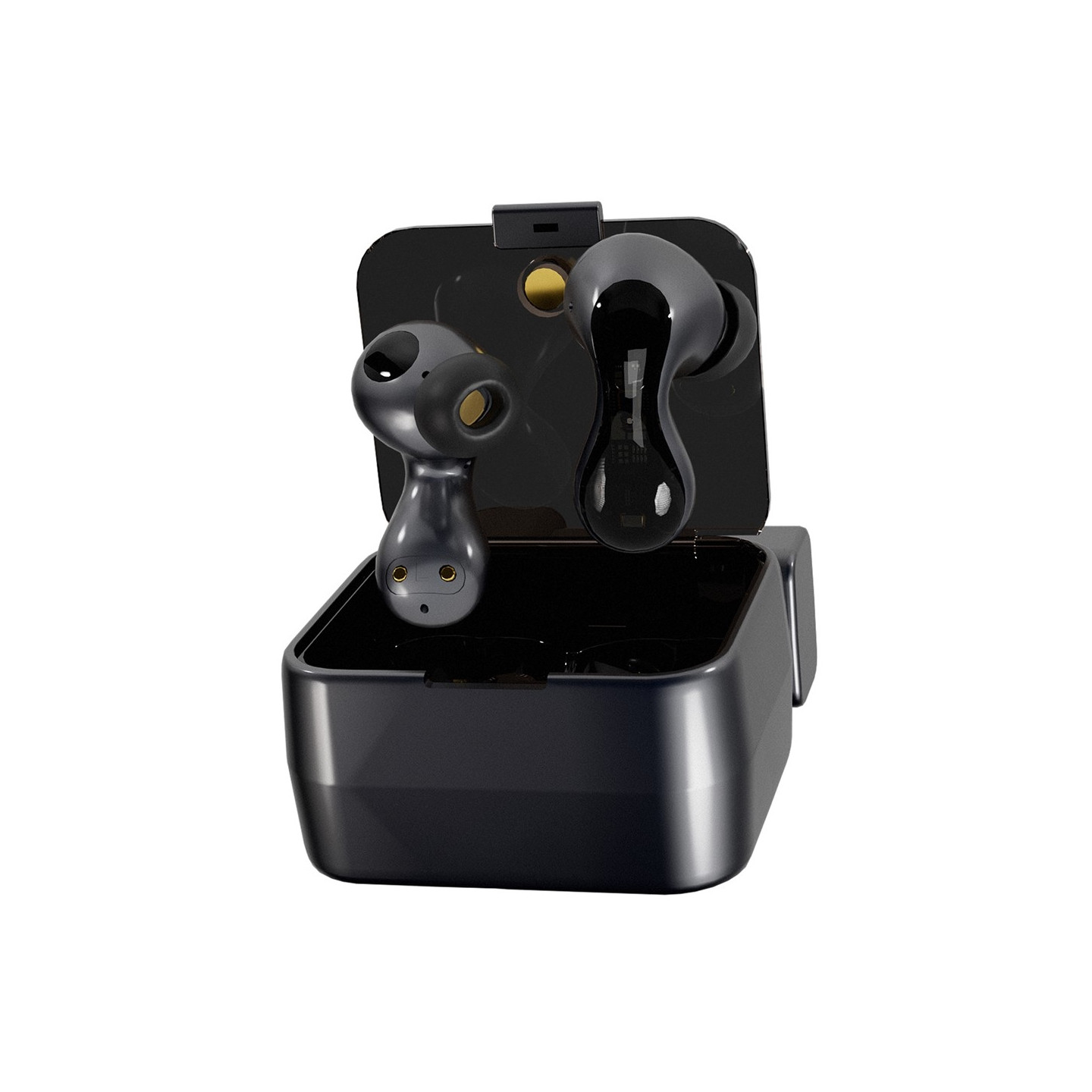 Pulsar Bluetooth-headset dynamiske driver-øretelefoner med 4 mikrofoner – Mørkegrå