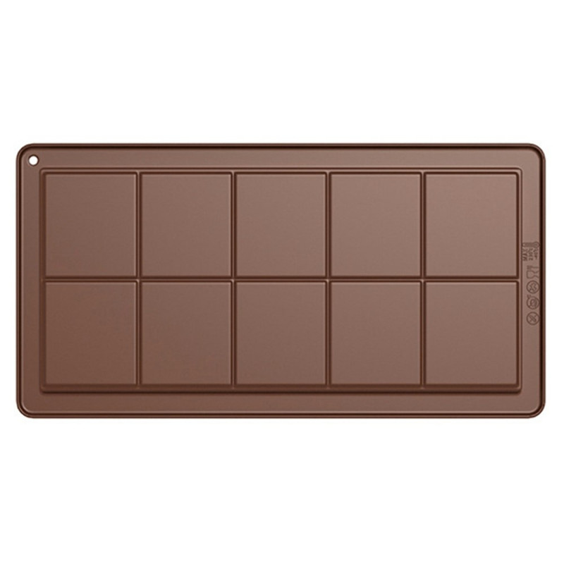 Rectangular chocolate mold baking mold with 10 cavities in silicone