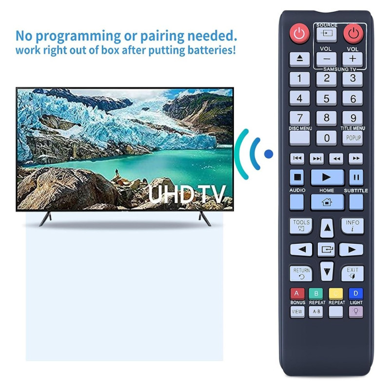 Fjärrkontroll Ersättning för AK59-00177A För Samsung Blu-Ray DVD Spelare