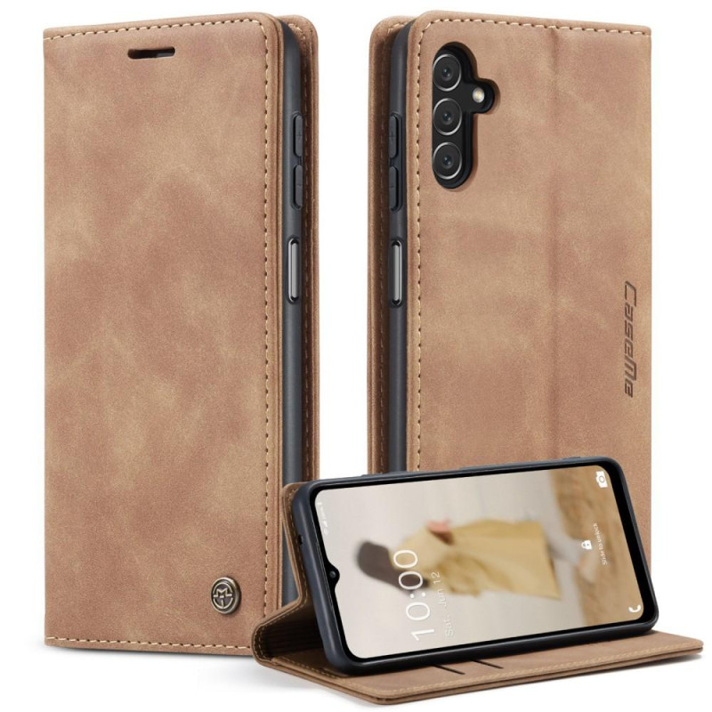 CASEME Retro Wallet Case for Samsung Galaxy A14 - Brown