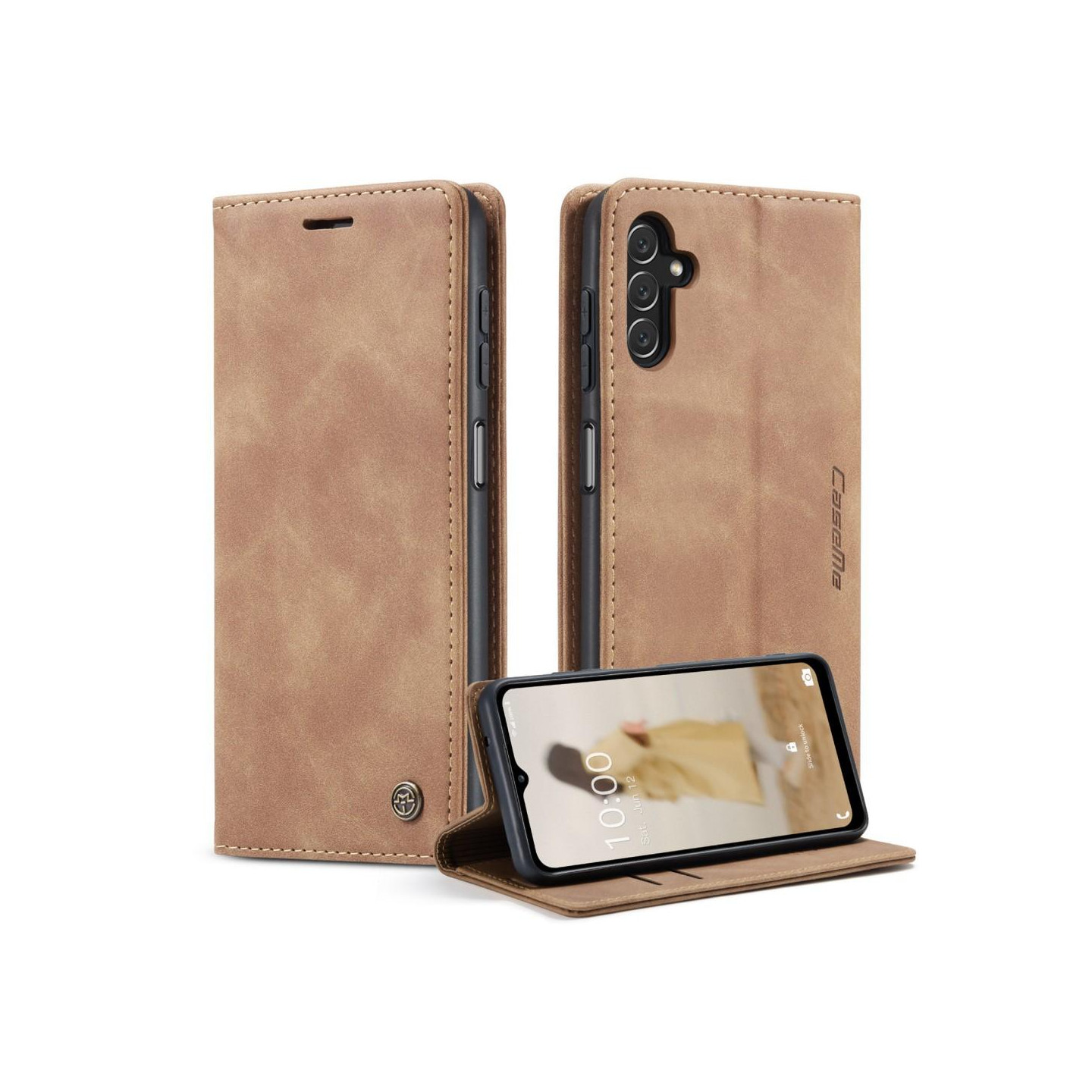 CASEME Lommebok - deksel Samsung Galaxy A14 - Brun