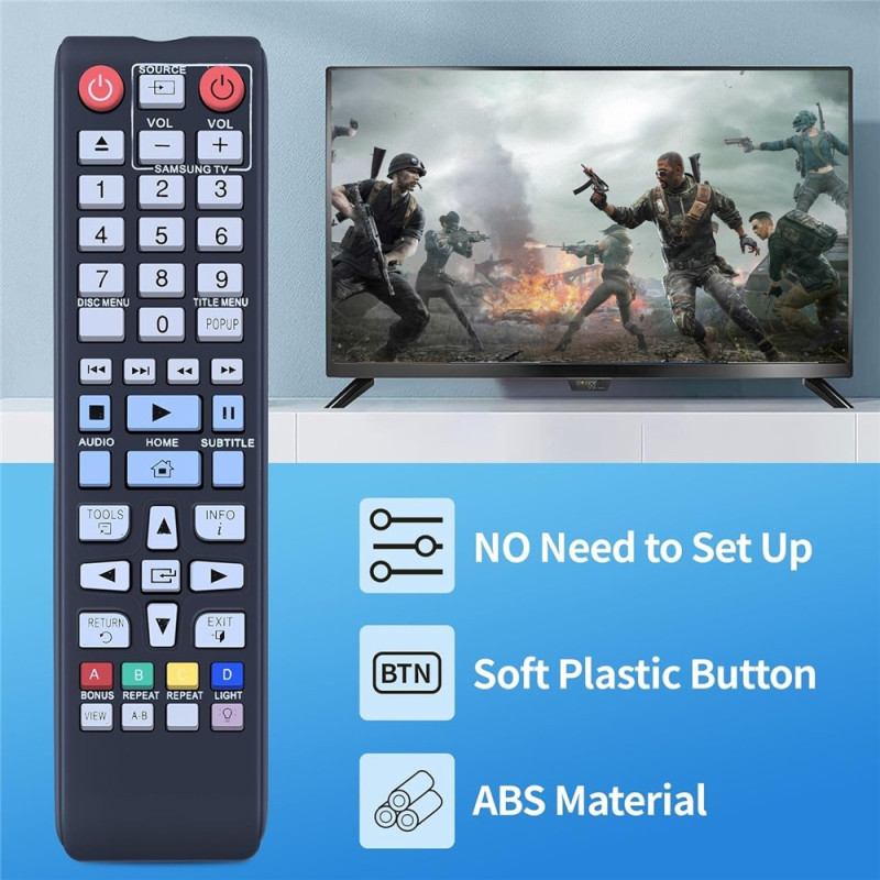 Fjärrkontroll Ersättning för AK59-00177A För Samsung Blu-Ray DVD Spelare
