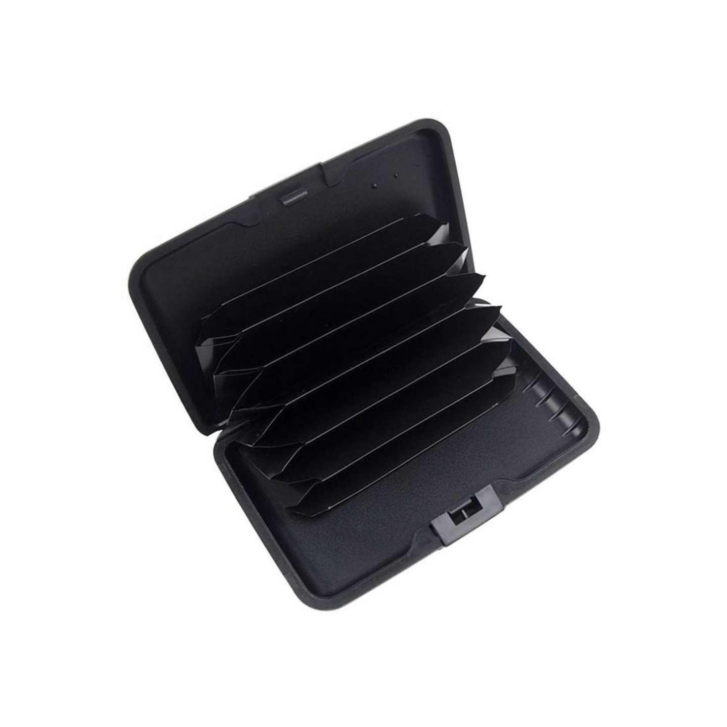 Kredittkort/visittkortholder/etui Aluminium Metal Svart