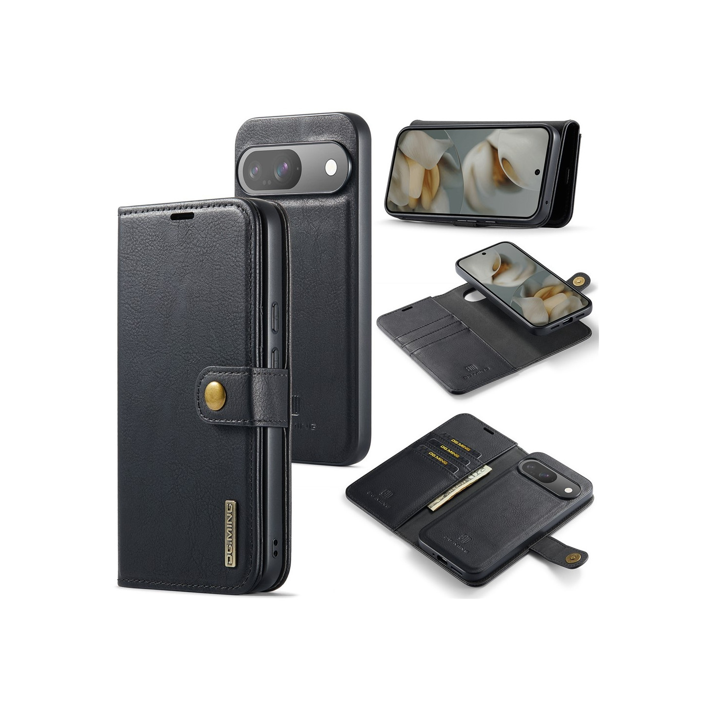 Cover Case Magnet DG.MING Wallet Case for Google Pixel 10 Pro / Pixel 10