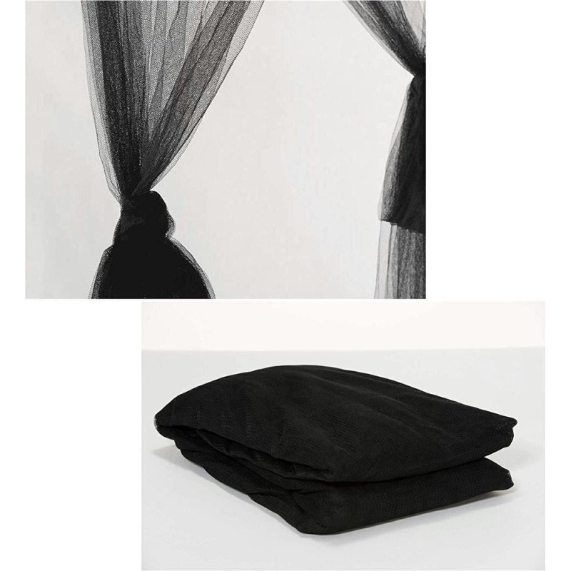 Foldable Mosquito Net with 4 Doors, Large Square Canopy for Camping Bedroom