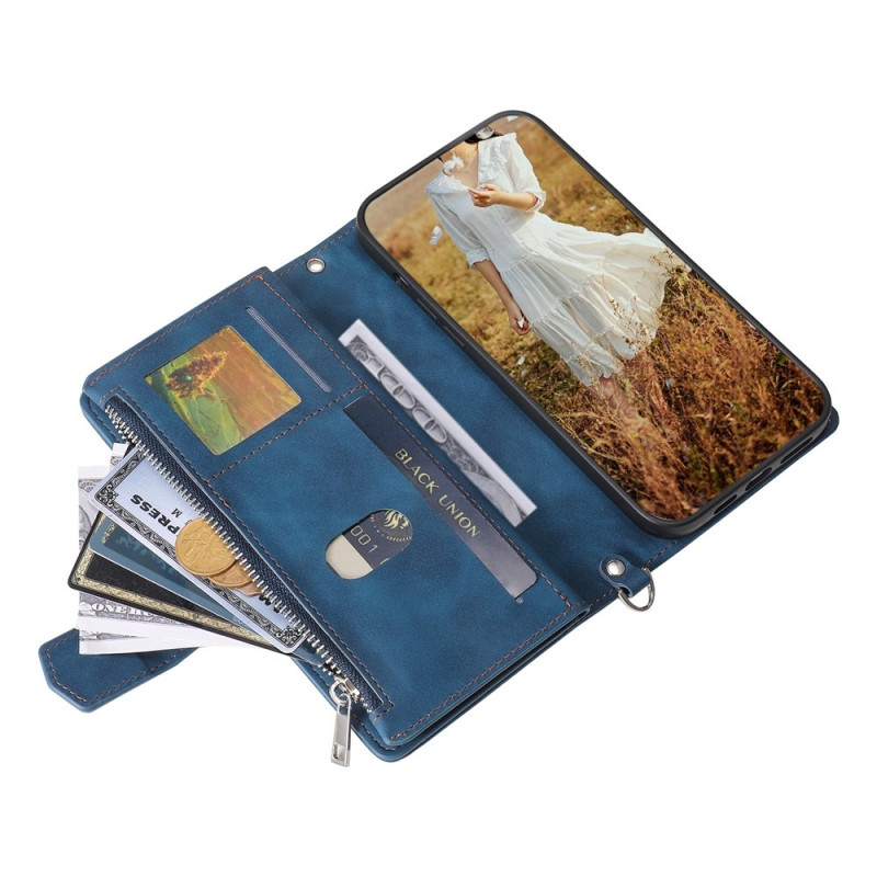 För Google Pixel 10 Pro XL Zipper Wallet Case Rhombus Telefonfodral