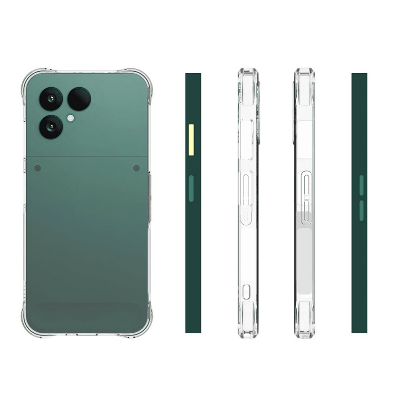 For Fairphone 6 Deksel TPU-telefondeksel med herdet glassbeskytter 2 stk. glass