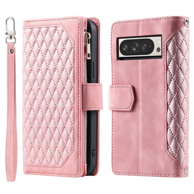 Til Google Pixel 10 Pro XL Zipper Wallet Case Rhombus Telefoncover