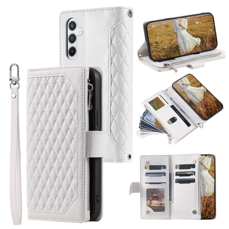 For Samsung Galaxy A17 5G / A26 5G Zipper Wallet Case Rhombus Phone Cover