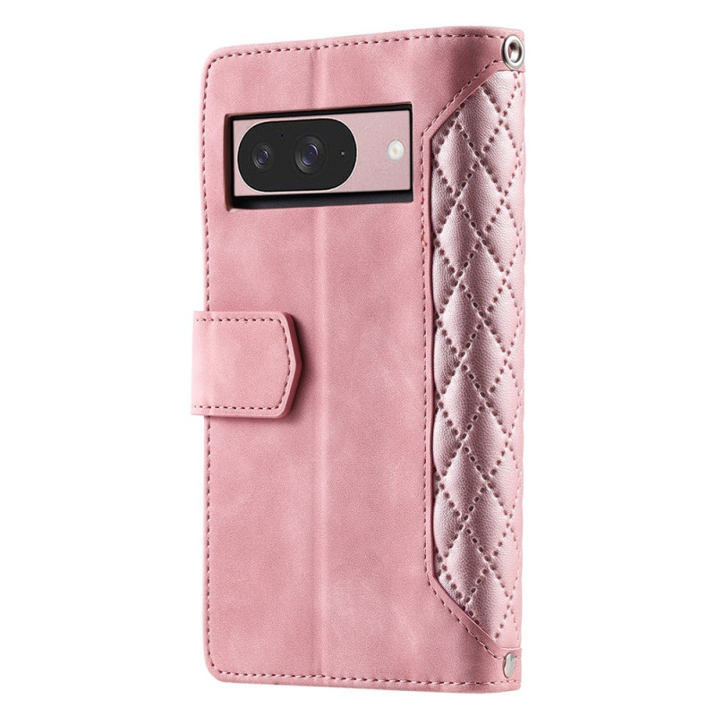 Til Google Pixel 10 Pro / 10 / 9 Pro / 9 Zipper Wallet Case Rhombus Telefoncover