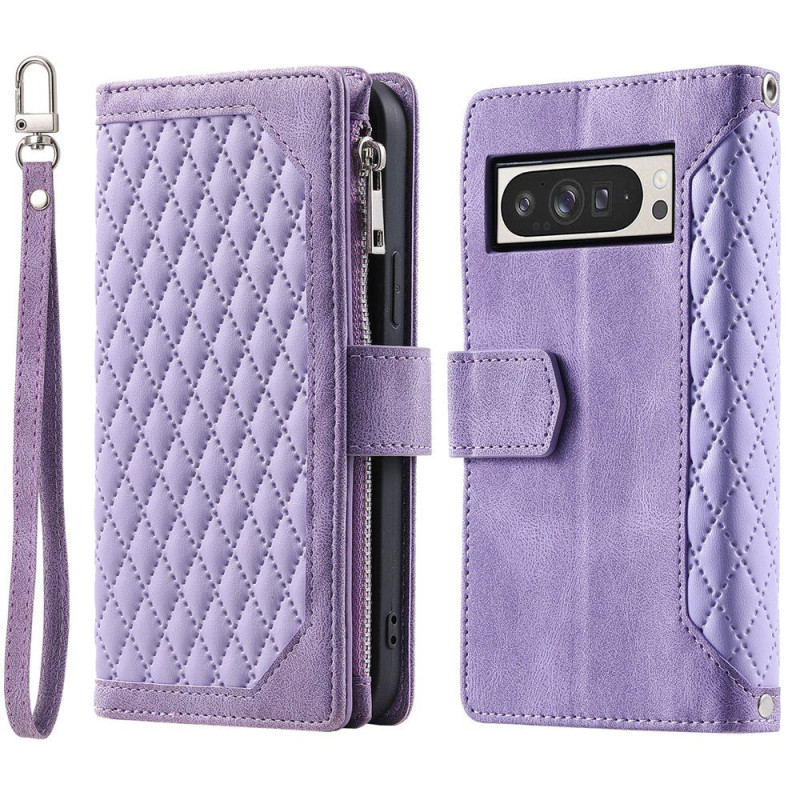 Til Google Pixel 10 Pro XL Zipper Wallet Case Rhombus Telefoncover