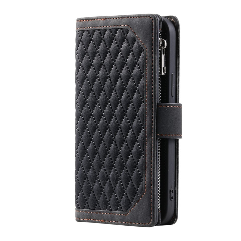 Til Google Pixel 10 Pro / 10 / 9 Pro / 9 Zipper Wallet Case Rhombus Telefoncover