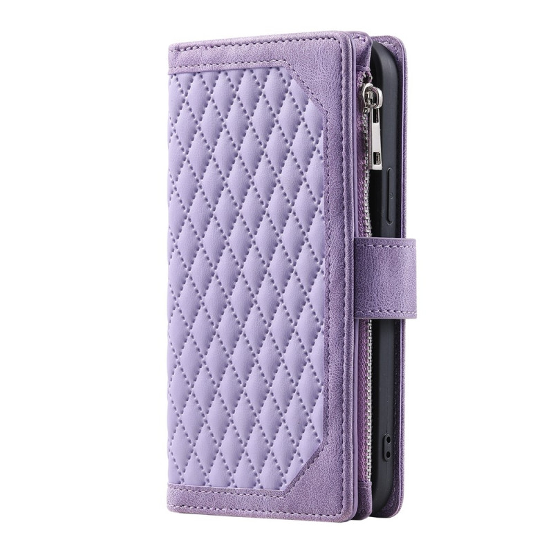 Til Samsung Galaxy A17 5G / A26 5G Zipper Wallet Case Rhombus Telefoncover