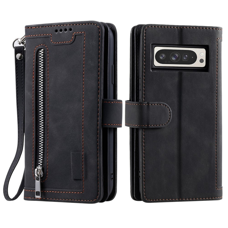 Til Google Pixel 10 Pro XL / 9 Pro XL Etui med Lynlåslomme og 9 Kortlommer