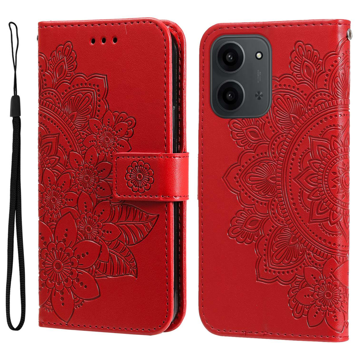 For Xiaomi Redmi 15C Stativdeksel Mandala Lommebokdeksel
