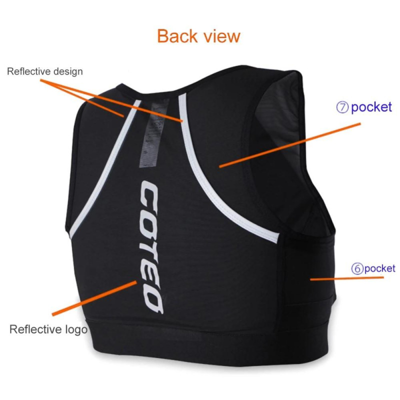 Hydration Running Vest Reflective Sports Chest Bag Cycling Race Marathon Hiking - L