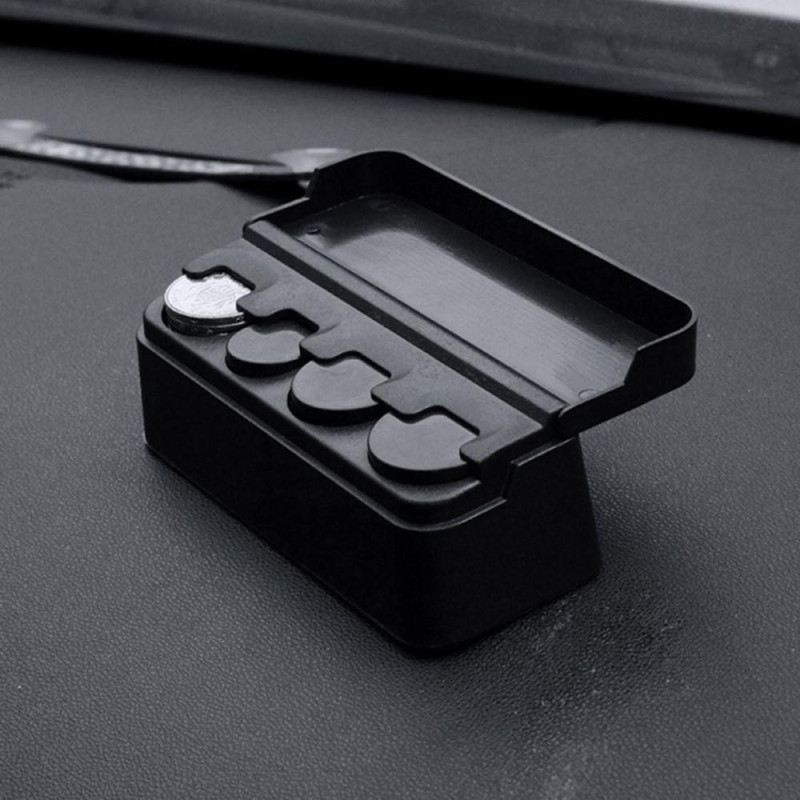 Autokolikonpidikkeen järjestäjä Kannettava kolikkokotelo vaihtaa säilytyslaatikon