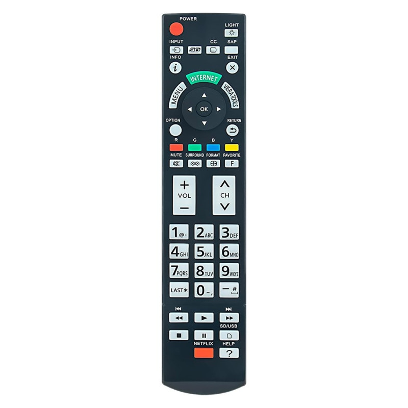 Remote Control Replacement for N2QAYB000777 For Panasonic TV