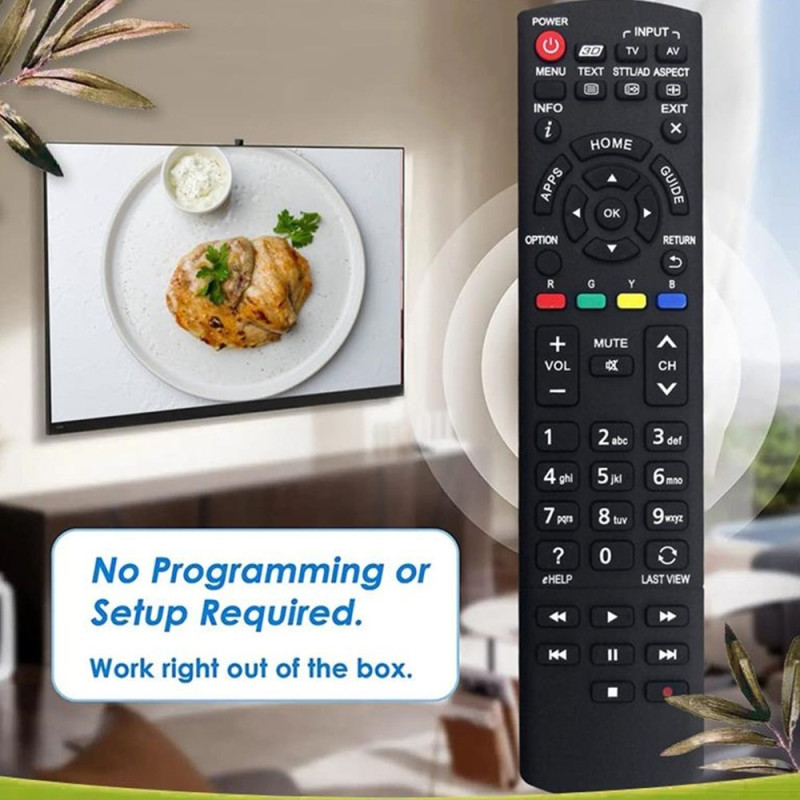 Remote Control Replacement for N2QAYB000933 For Panasonic TV