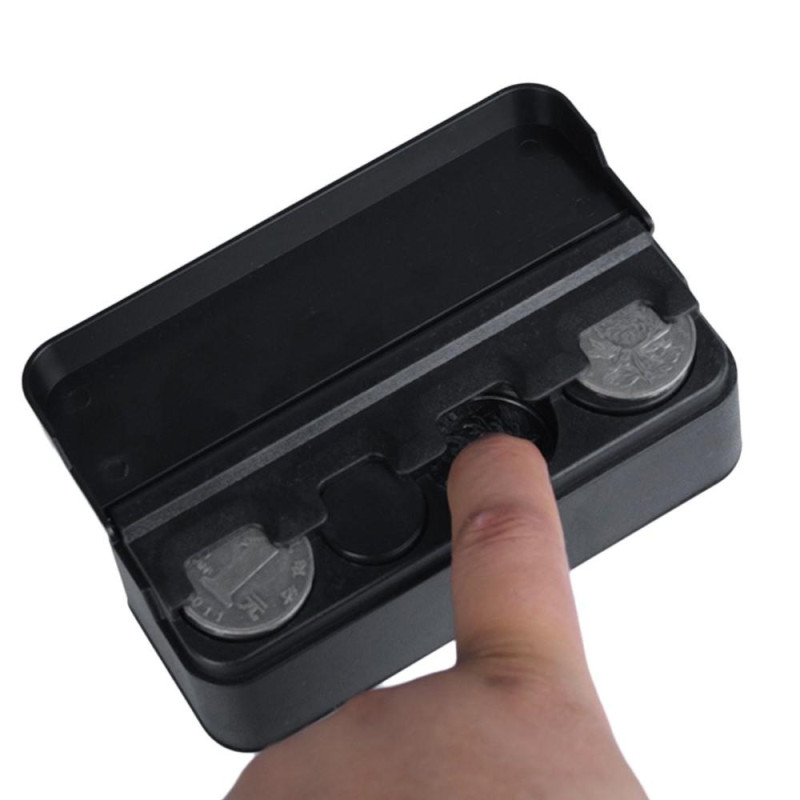 Autokolikonpidikkeen järjestäjä Kannettava kolikkokotelo vaihtaa säilytyslaatikon