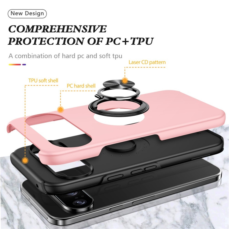 Til Google Pixel 10 Pro / Pixel 10 SkalFingerring Kickstand Hybrid Taske - Lyserød