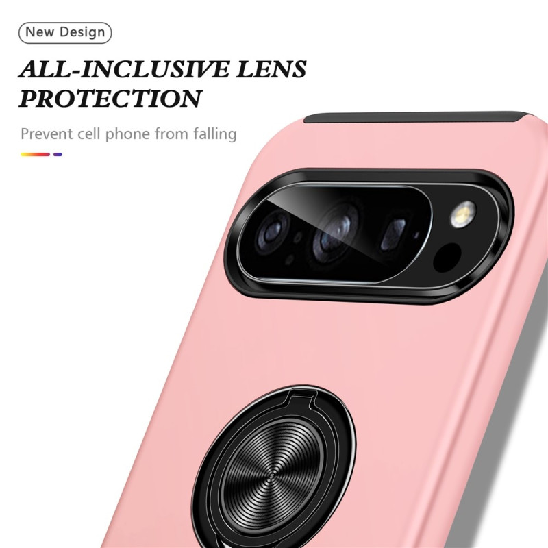Till Pixel 10 Pro / Pixel 10 Skal Hybrid skal med Finger Ring - Rosa