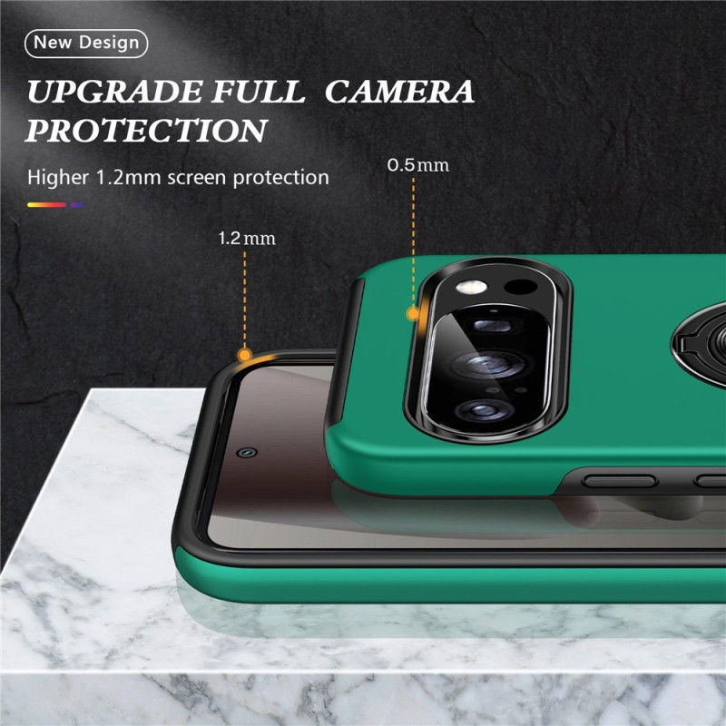 Till Pixel 10 Pro / Pixel 10 Skal Hybrid skal med Finger Ring -