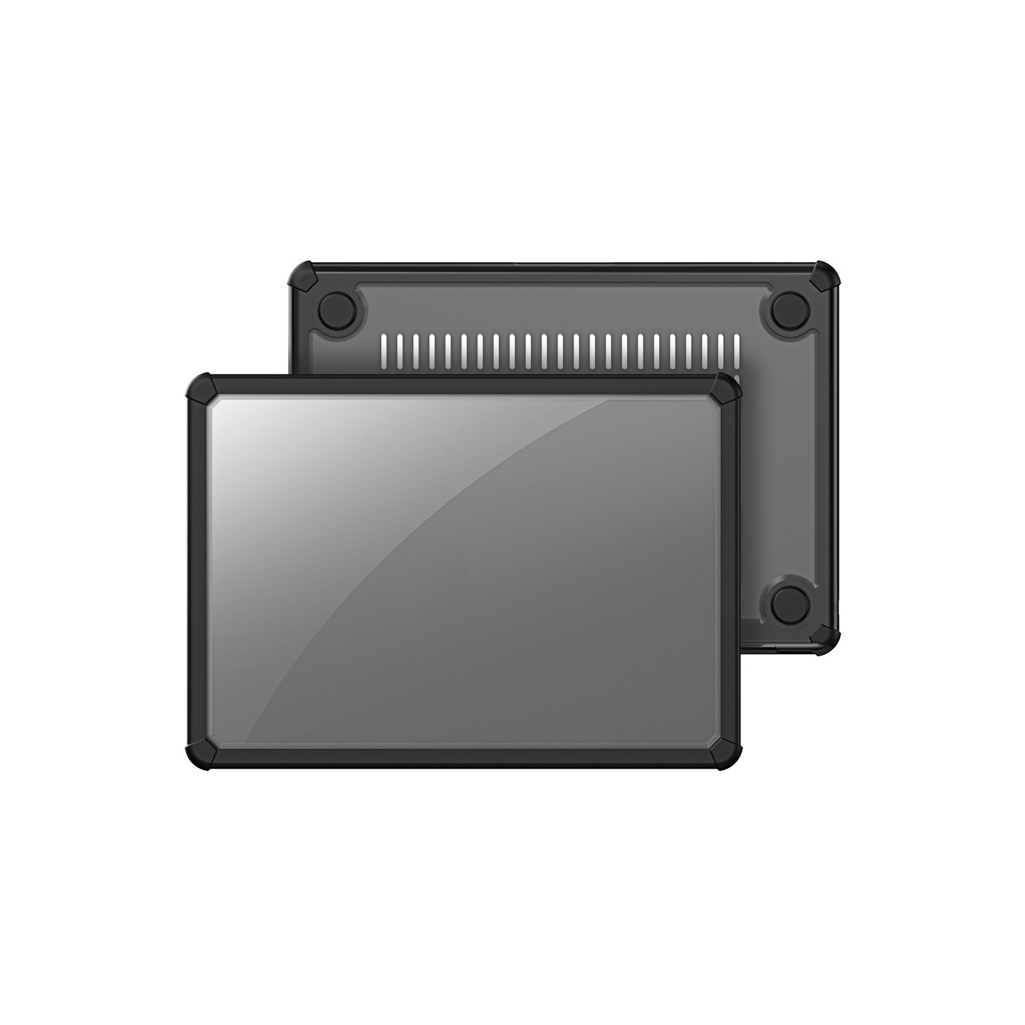 DUX DUCIS LCGM Series Glossy Case for Macbook Air 15 inch (2025) / (2024) A3114 / (2023) A2941 TPU+PC Protective Shell - Black