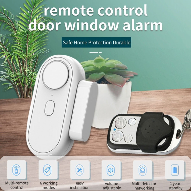 Alarm Door Sensor High Decibel Window Doors Anti-theft System with Remote Control