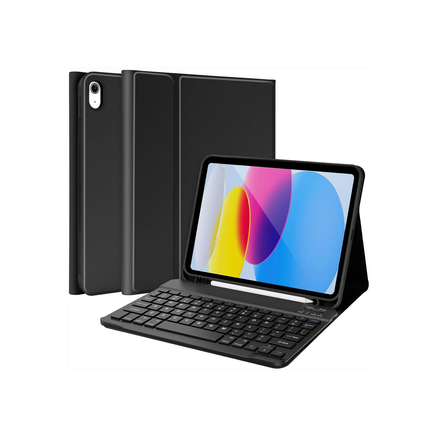 Keyboard Stand Case for iPad Air 11 (2025) (2024) / iPad Air (2022) Bluetooth-Compatible (EN)