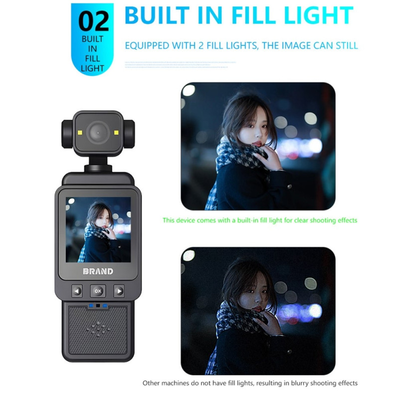 1,6 tuuman 1080P HD -toimintakamera, jossa on silmukkatallennus ja Wifi-videokameran täyttövalo