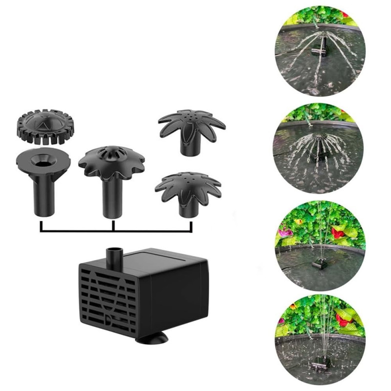 Soldriven Fontän 55 cm spruthöjd damm vatten cirkulationspump för trädgård