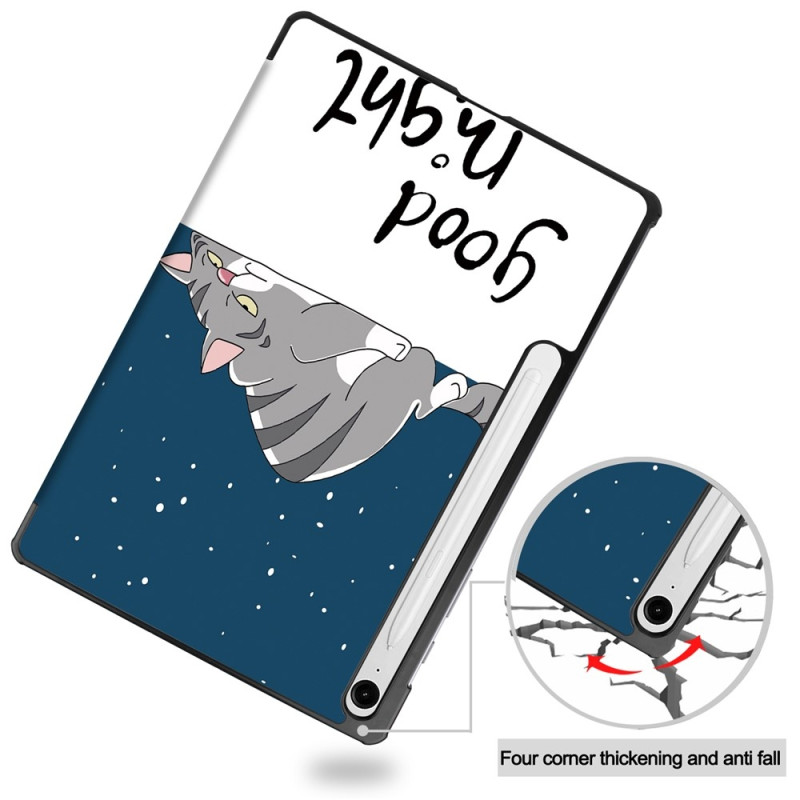 For Samsung Galaxy Tab S10 Lite / S10 FE / S9 FE Case with Pattern and Stand - Cat