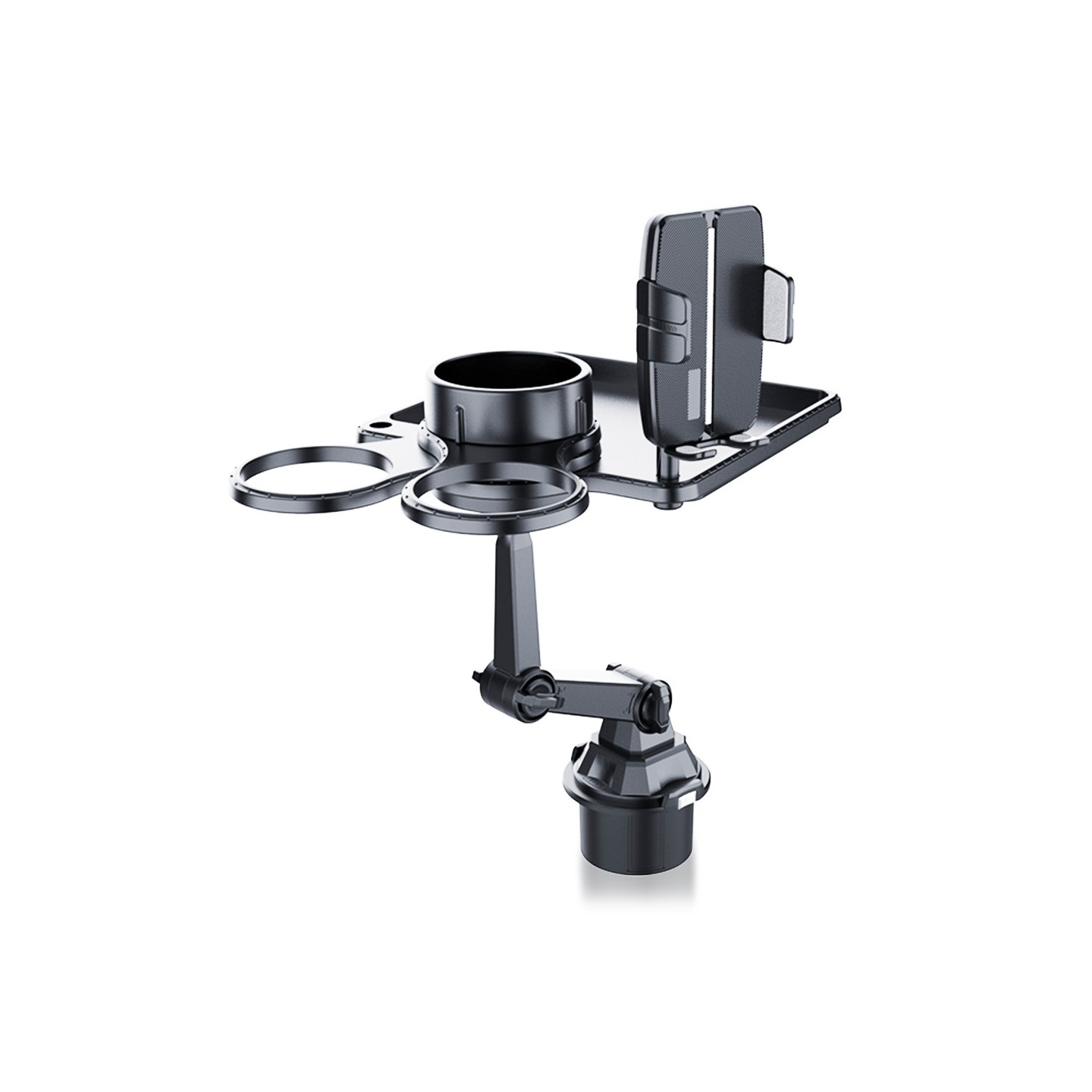 Multifunktionel mobiltelefonholder monteringsbeslag Madbakke Dobbelt kopholder