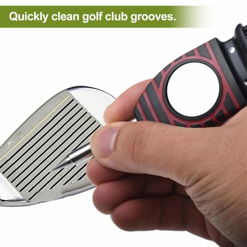 Rengöra Golfklubba Dubbelhövdad Rengöringsborste Groove Cleaning Tool