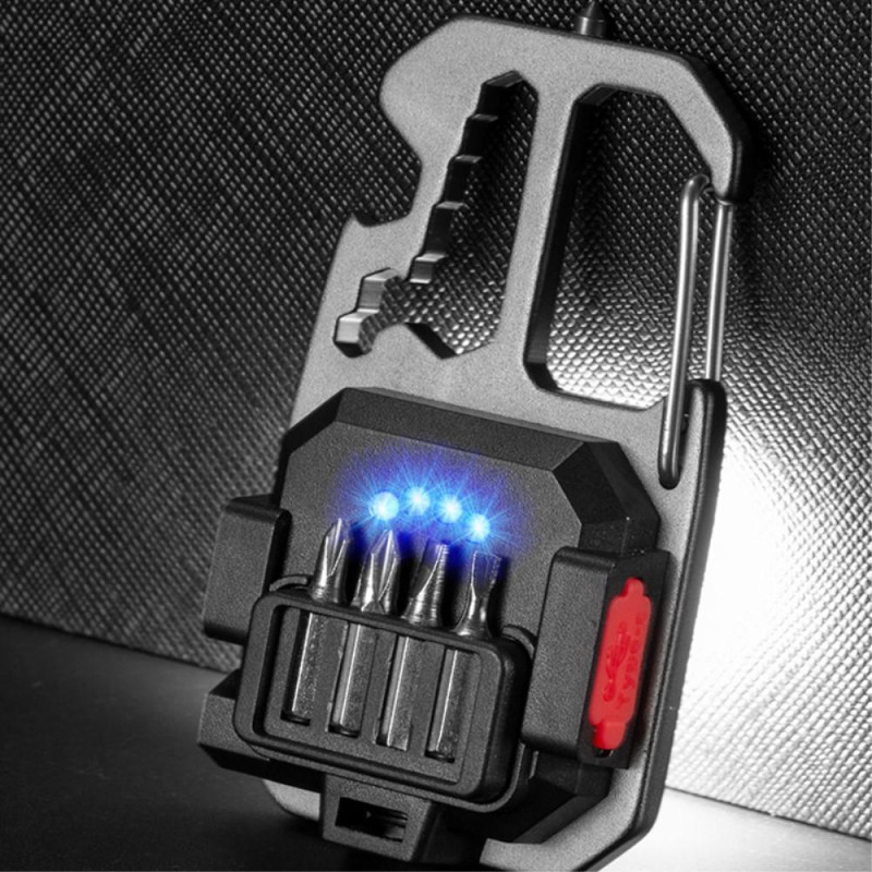 Flashlight Rechargeable COB Light Bottle Opener Screwdriver Multi Lamp