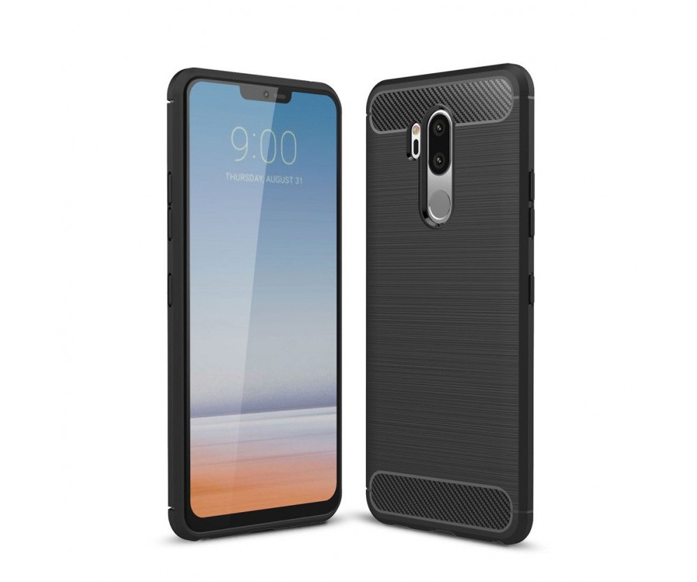 LG G7 ThinQ Karbon fiber Skal - Svart