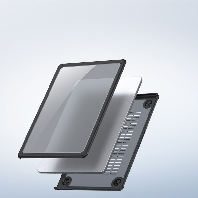 DUX DUCIS Etui til MacBook Air 13 tommer (2025) / (2024) / (2022) Ridsefast TPU+PC-skal - Sort