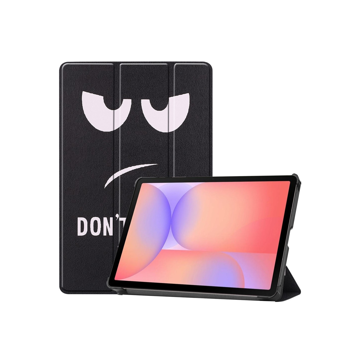 För Samsung Galaxy Tab S10 Lite / S10 FE / S9 FE Fodral med Mönster och Stativ - Don't Touch Me