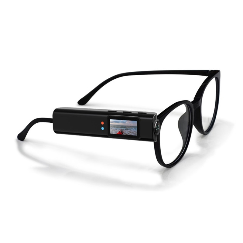 Brille kamera IPS Førsteperson WiFi-app 2.7K Ultra HD-videoopptaker + 32 GB