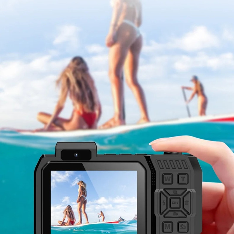 D50 Waterproof Action Camera Outdoor Sports Dual Screen Camera + 32GB Memory Card