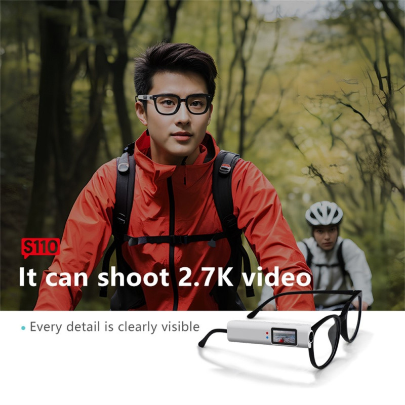 Glasses Camera IPS First Person WiFi APP 2.7K Ultra HD Video Recorder + 32GB