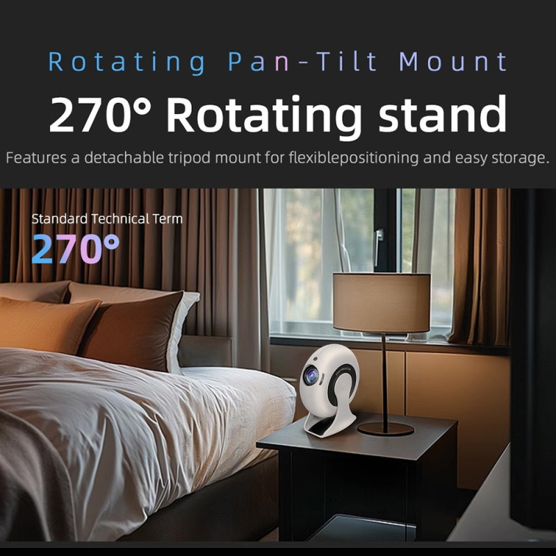 CD200-projektor 1 GB + 8 GB Android 11.0 hjemmekino 270 graders roterende LCD-skjerm