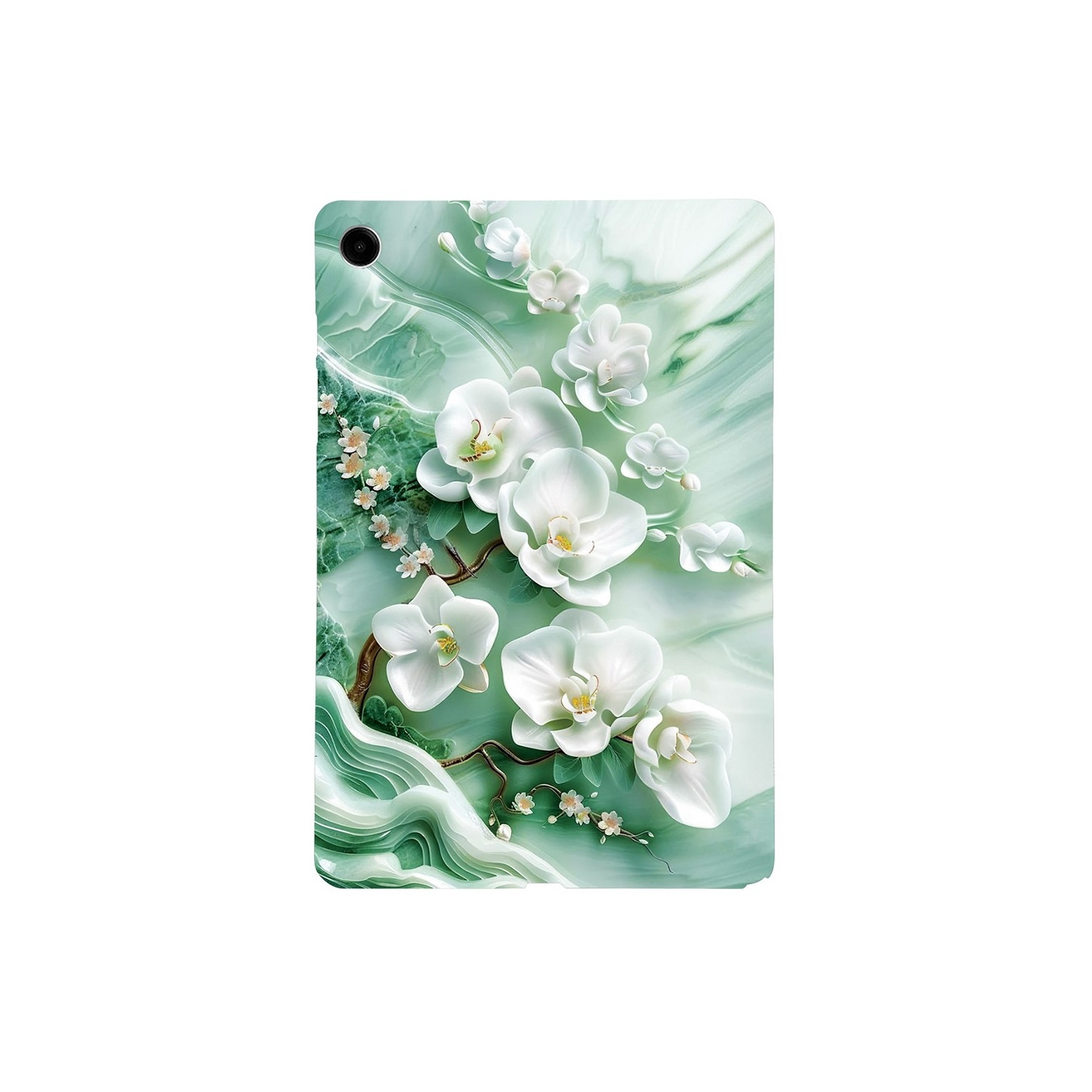 For Samsung Galaxy Tab A11+ Case Pattern Printing Slim TPU Protective Tablet Cover Jade