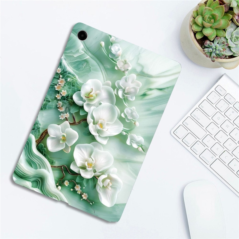 For Samsung Galaxy Tab A11+ Case Pattern Printing Slim TPU Protective Tablet Cover Jade