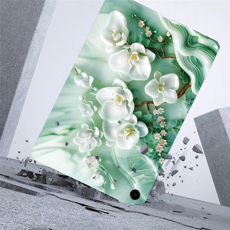 For Samsung Galaxy Tab A11+ Etui Mønstertrykk Slankt TPU Beskyttende Nettbrettetui Jade